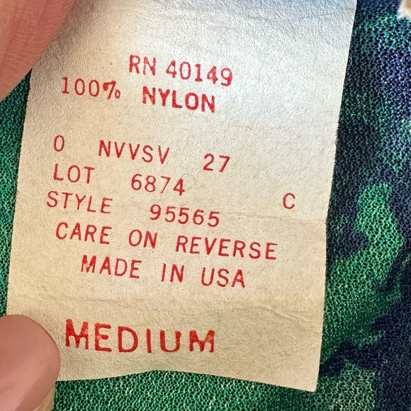 Vintage Oscar de la Renta Swimwear Cover Up Jacket Shawl size M - Picture 6 of 7